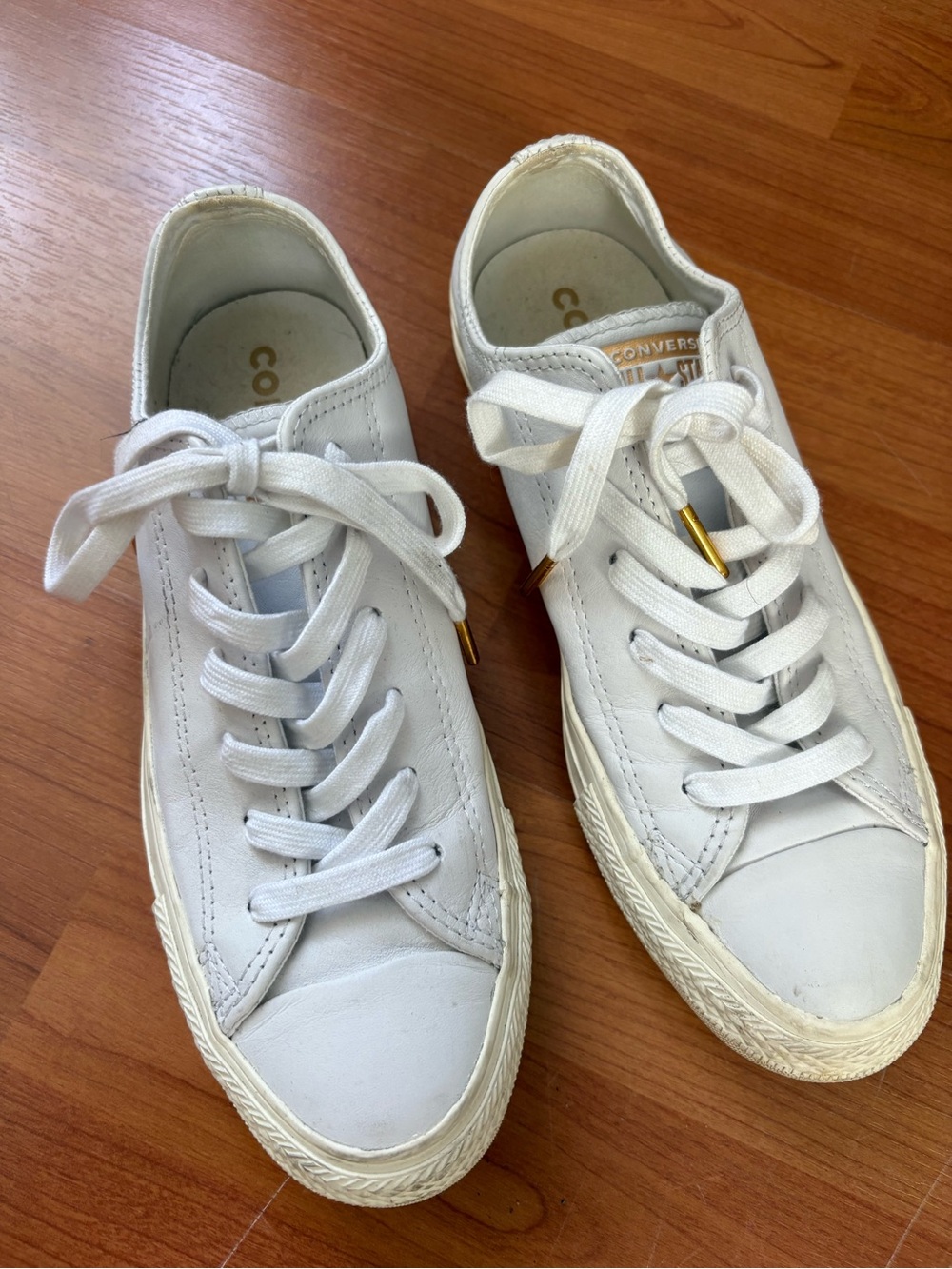 Converse White Leather Sneakers